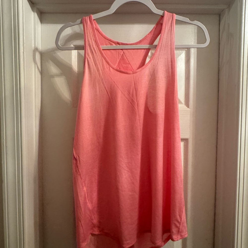Lululemon Athletica Orange Pink Sleeveless Relaxed Tank Top